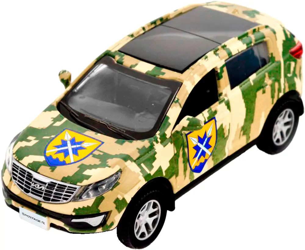 Машинка TechnoDrive серії Шеврони Героїв KIA SPORTAGE R "56 ОМПБр"