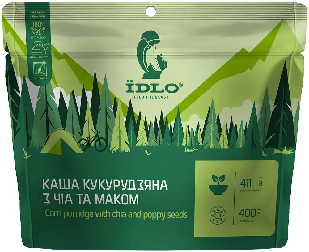 Каша ЇDLO кукурузная с семенами чиа и маком 100 г
