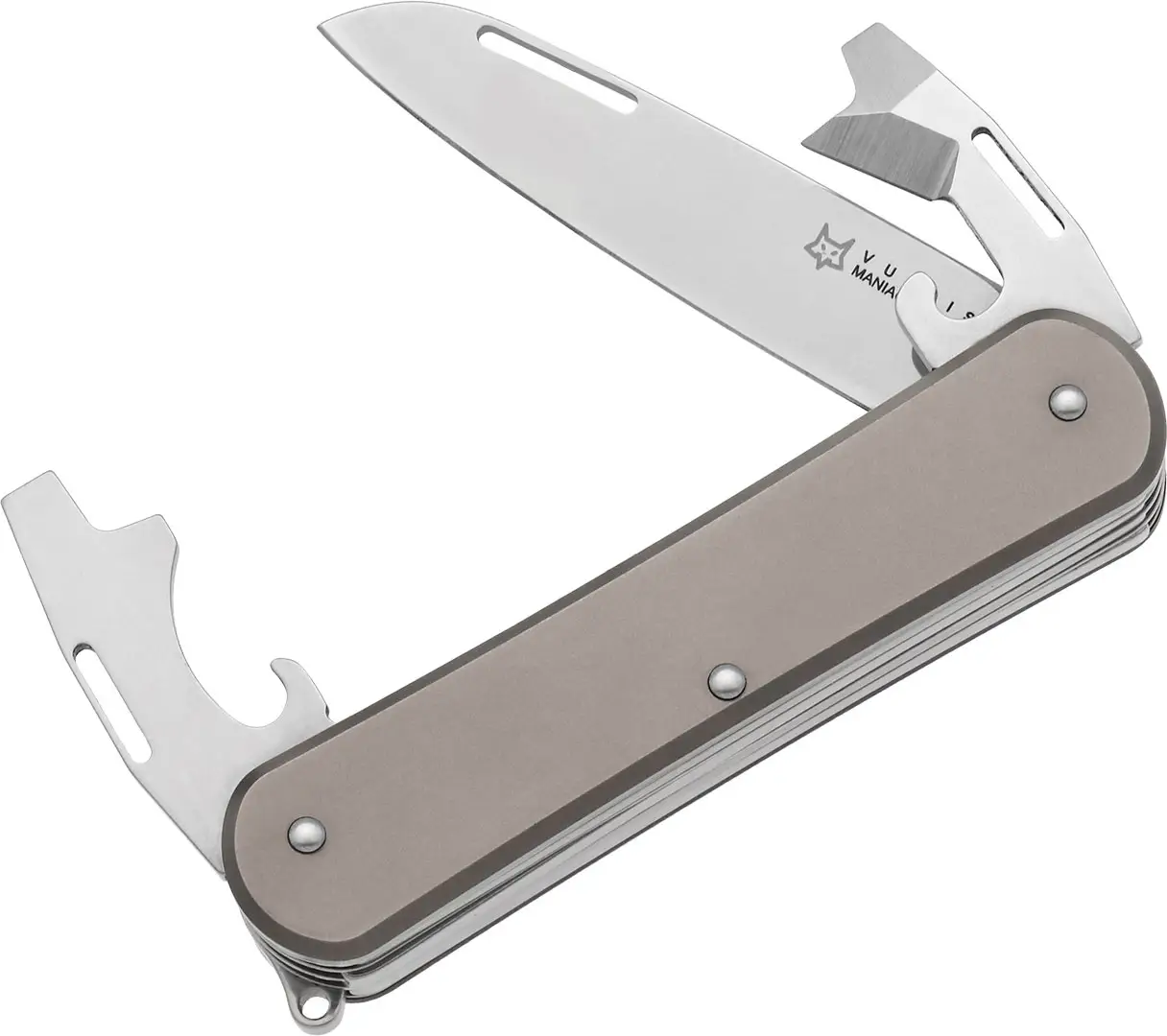 Ніж багатофункціональний Fox Vulpis Titanium Gray. 3 інструменти