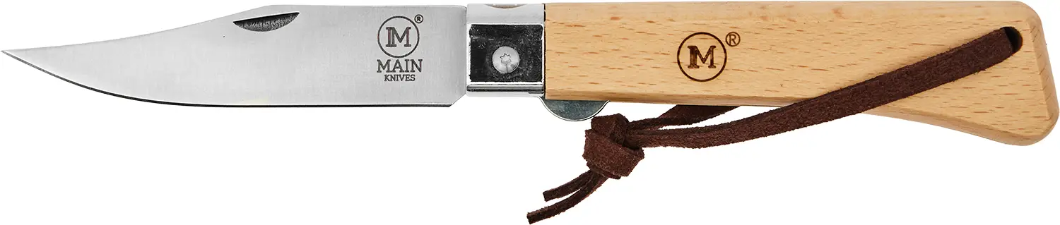 Ніж Main Knives "Workers line" Clip Point Beech Wood PU Loop Light Brown