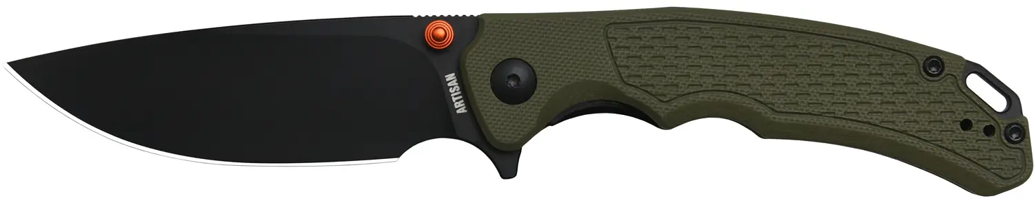 Ніж Artisan Tradition V2 Black Blade Green