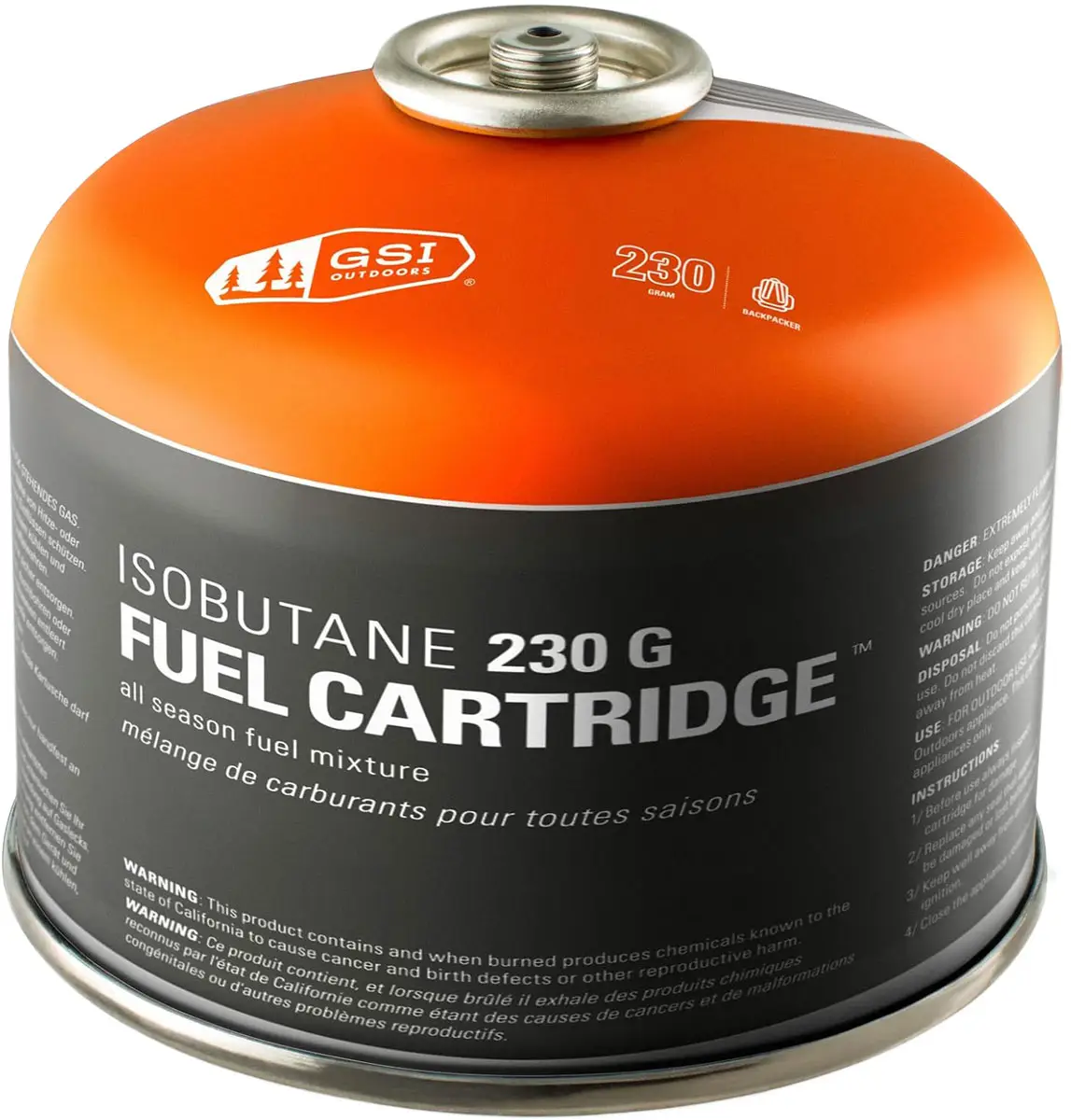 Газовый баллон GSI Outdoors Isobutane 230 Fuel Cartridge