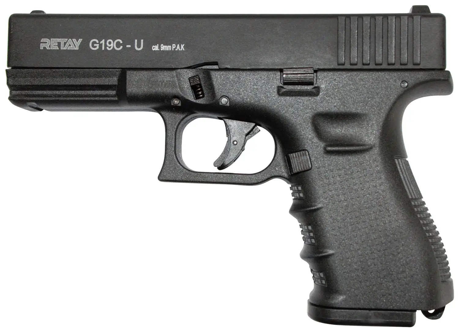 Пистолет стартовый Retay G 19C кал. 9 мм. black