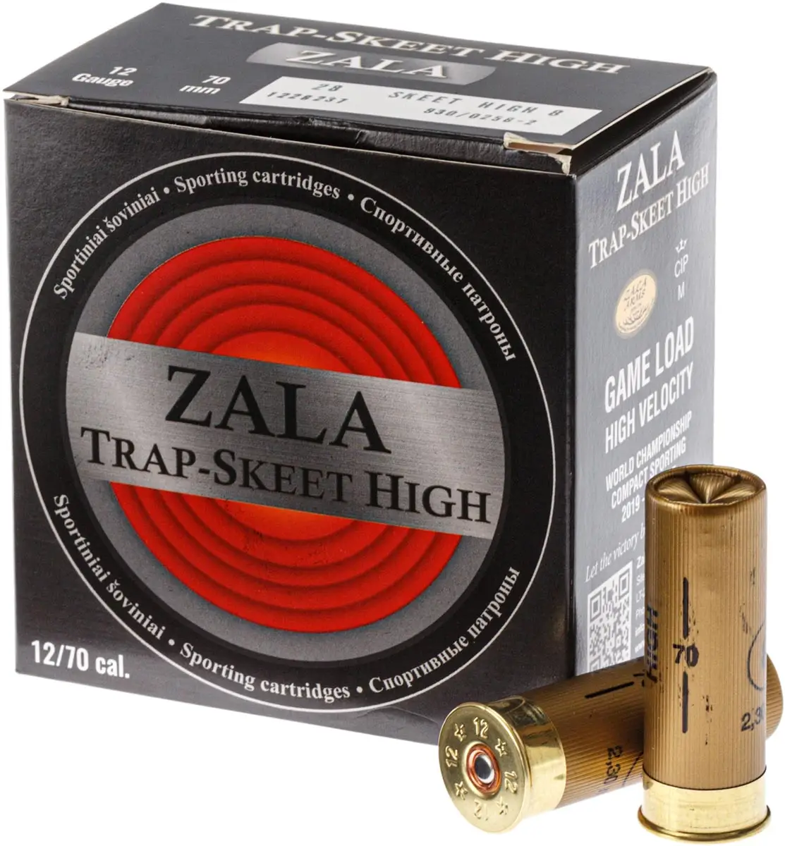 Патрон Zala Arms Skeet High кал. 12/70 дріб № 8 (2,3 мм) наважка 28 г