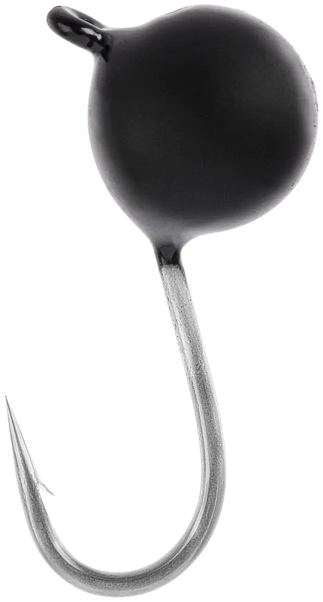 Мормишка вольфрамова Viking Fishing Round 0.3g 3mm Black (1шт)