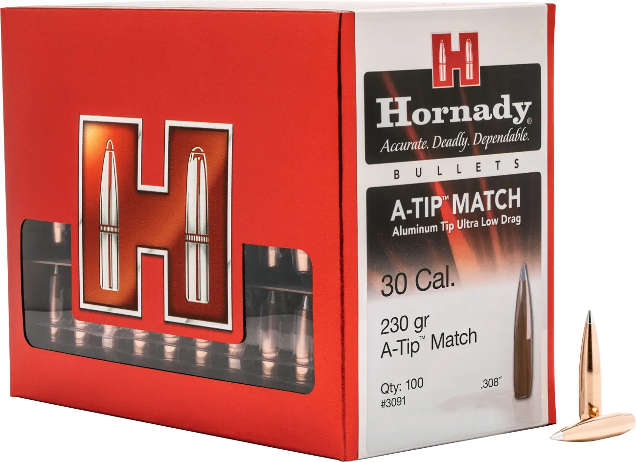 Куля Hornady A-TIP Match кал. 30 маса 230 гр (14.9 г) 100 шт