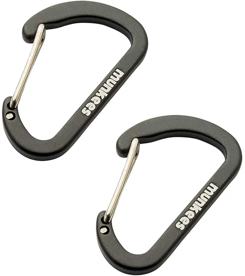 Карабін Munkees Flat Wiregate 4x40 mm 2-Pack Black