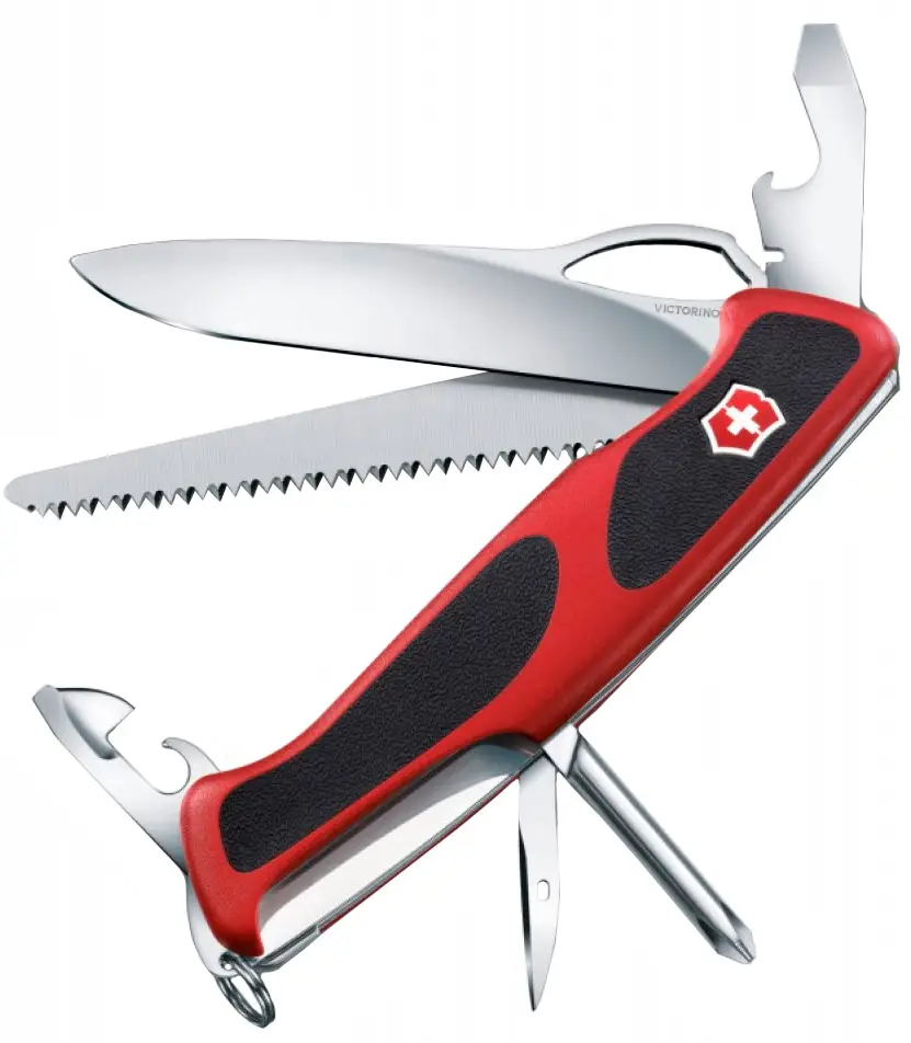 Ніж VICTORINOX 0.9663.МC Delemont "RangerGrip 78" Black/Red