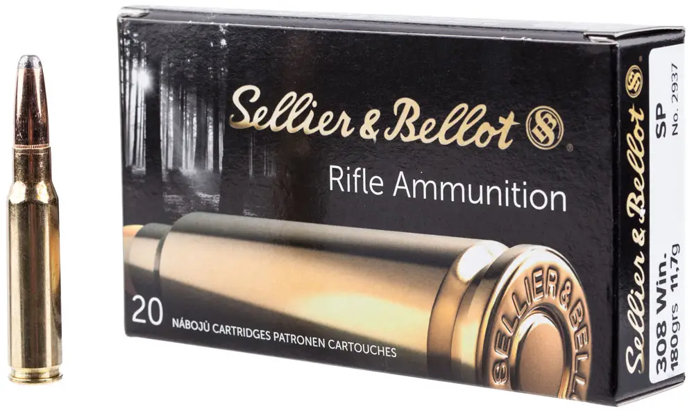 Патрон Sellier & Bellot кал. 308 Win куля SP маса 11,7 г/ 180 гр