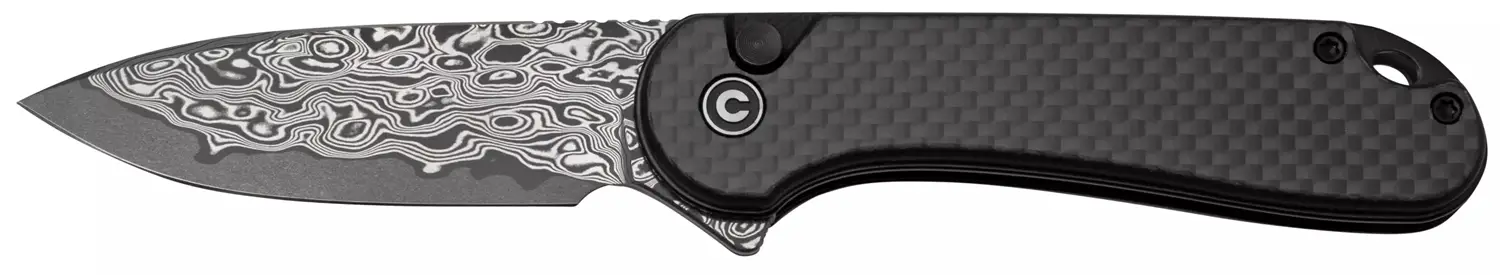 Ніж Civivi Elementum II Button Lock Damascus Black