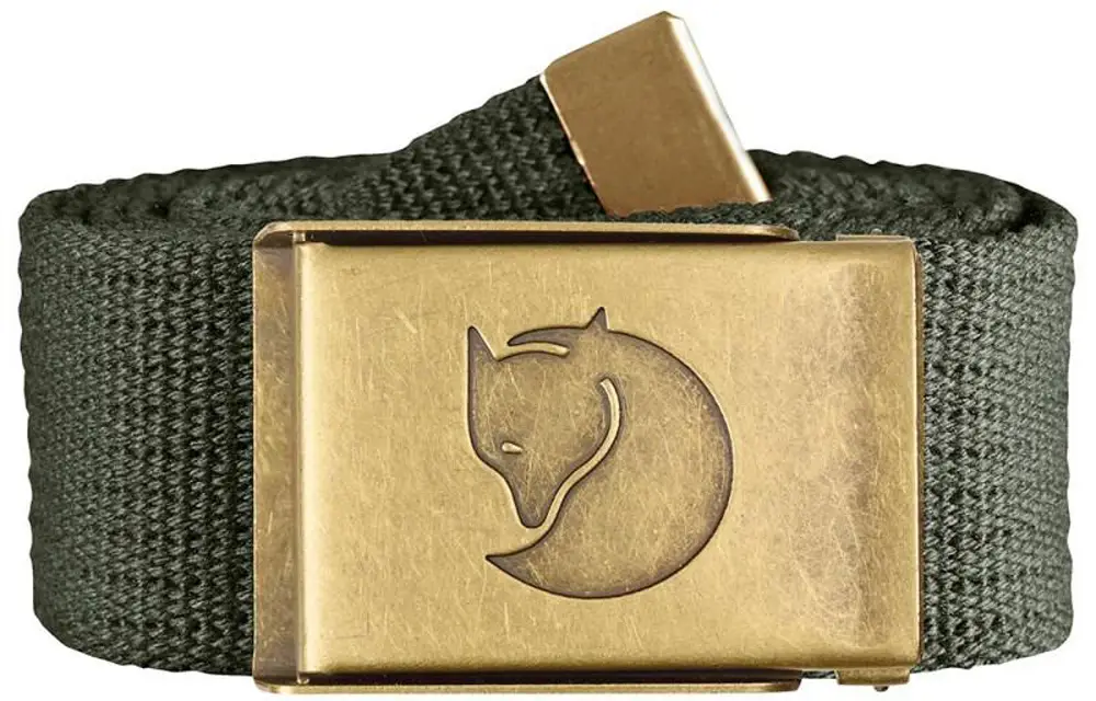 Ремень брючный Fjallraven Canvas Brass Belt 4 cm 4см Mountain grey