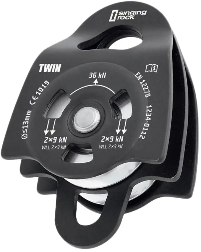 Ролик Singing Rock Pulley Twin Roll Black