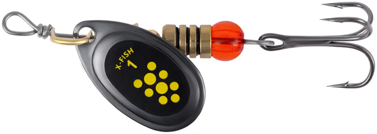 Блесна X-Fish Dark Side №1 2.5g Nikel black lime