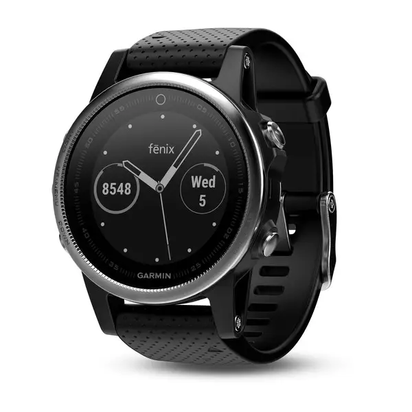 Навігатор Garmin Fenix 5S портативний з чорним ремінцем к:срібло