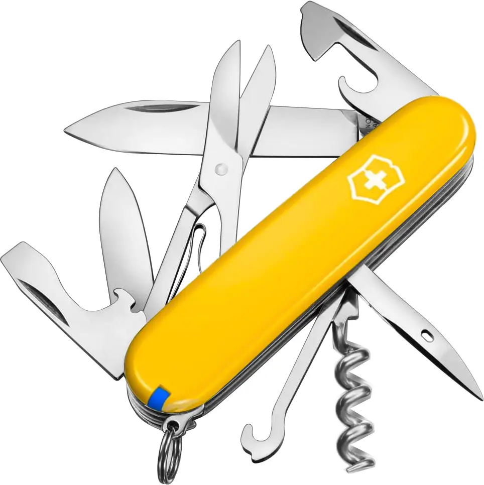 Нож Victorinox Climber Ukraine 1.3703.8.2. Желтый-Синий