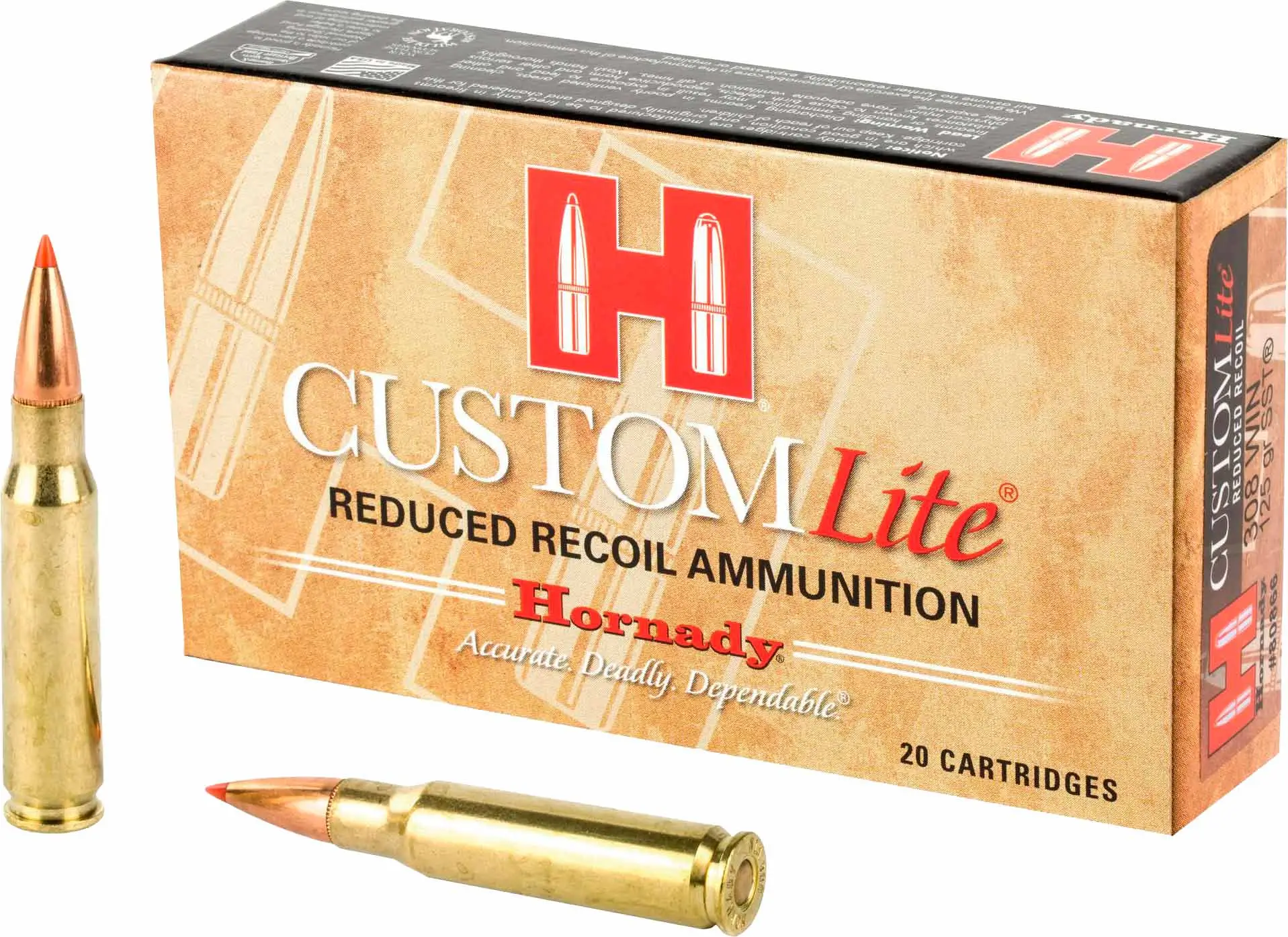 Патрон Hornady Custom Lite кал. 308 Win пуля SST масса 125 гр (8.1 г)