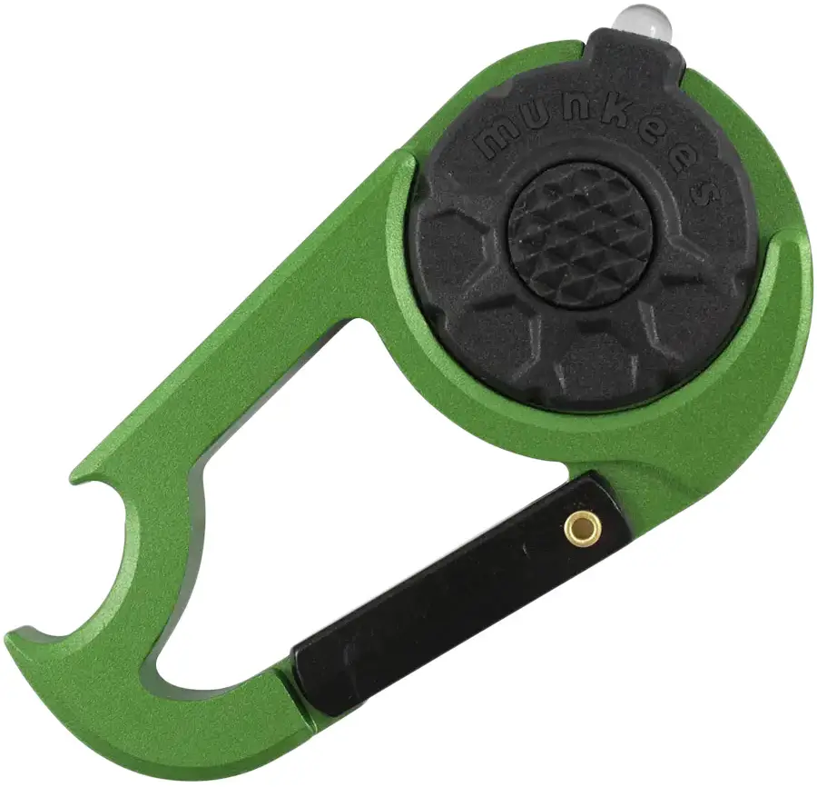 Ліхтар-брелок Munkees Carabiner LED with Bottle Opener NEW Grass green