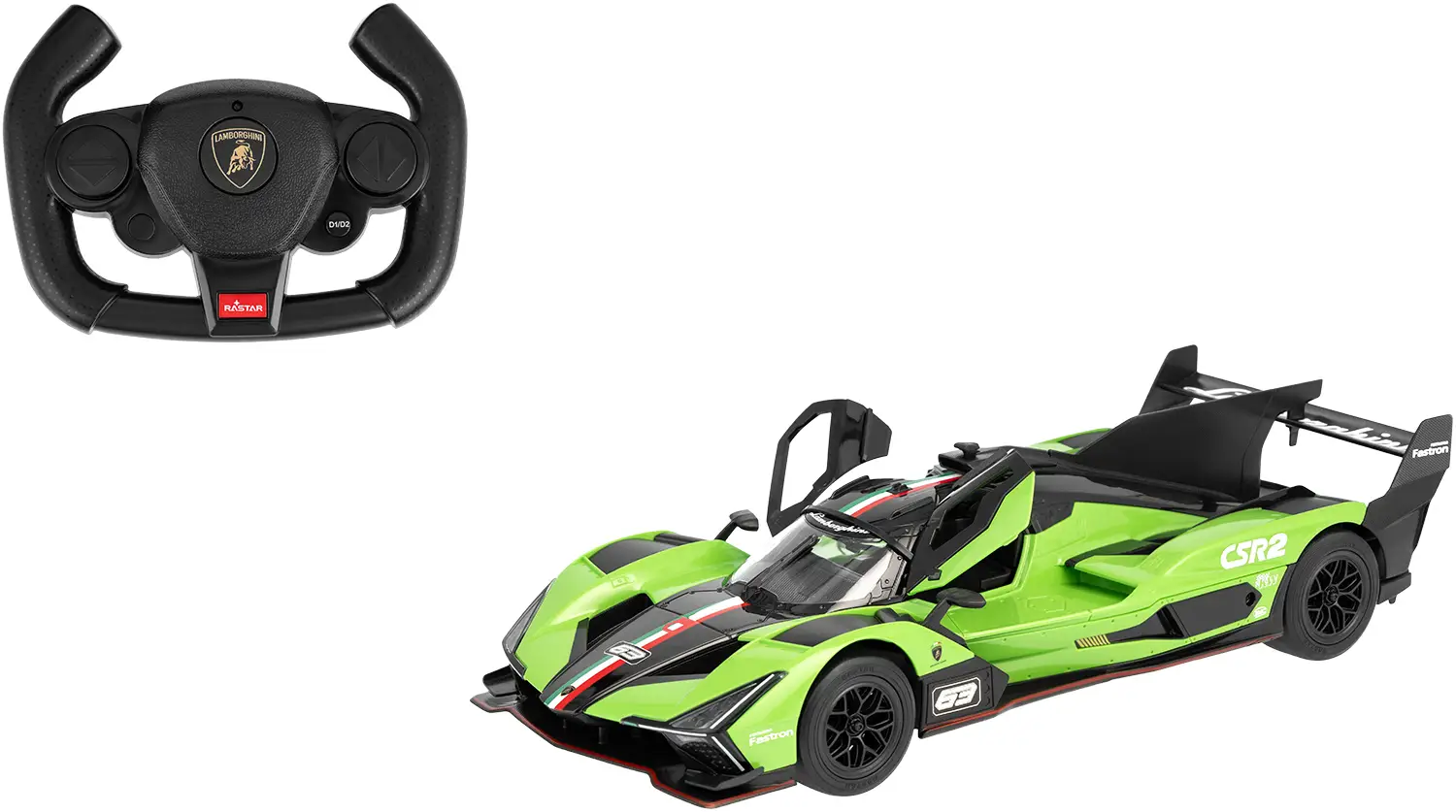 Машинка Rastar Lamborghini SC63 LMDH 1:14 Зелений