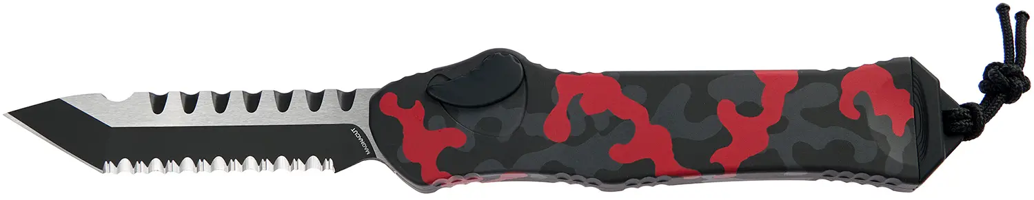 Ніж Heretic Hydra Tanto Two Tone Serrated Black Blade Red Camo