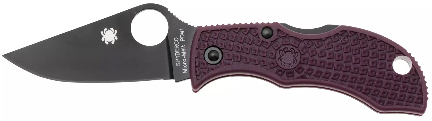 Нож Spyderco Manbug Black Blade Micro-Melt PD1 FRN Burgundy