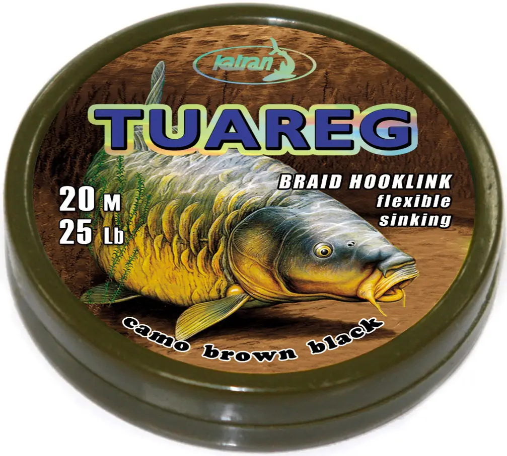 Повідковий матеріал Katran Tuareg 20m 25lb Camo Brown Black