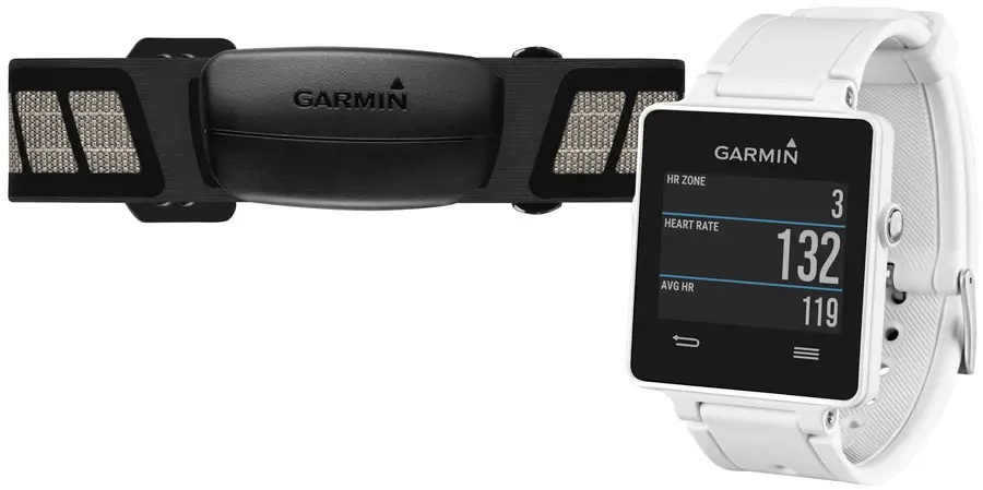 Годинник Garmin Vivoactive Bundle White з кардіодатчиком. Білий