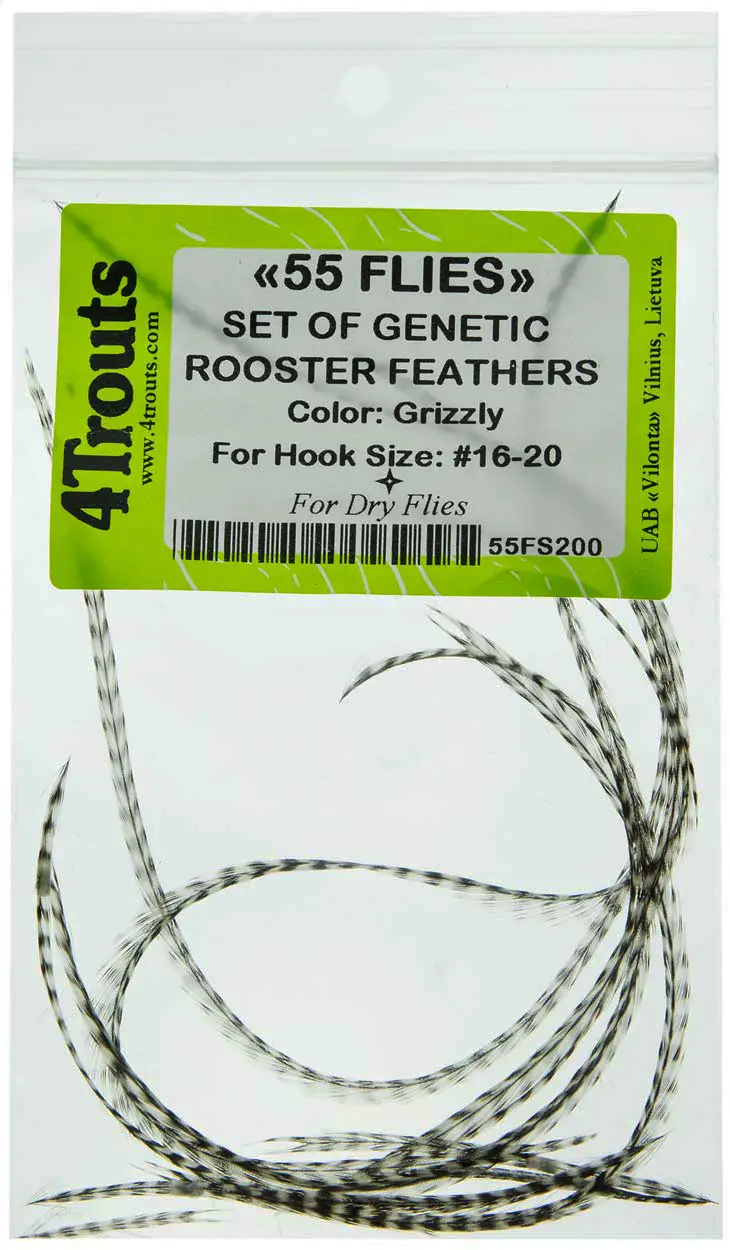 Набор перьев 4Trouts из седла 16-20" Гризли