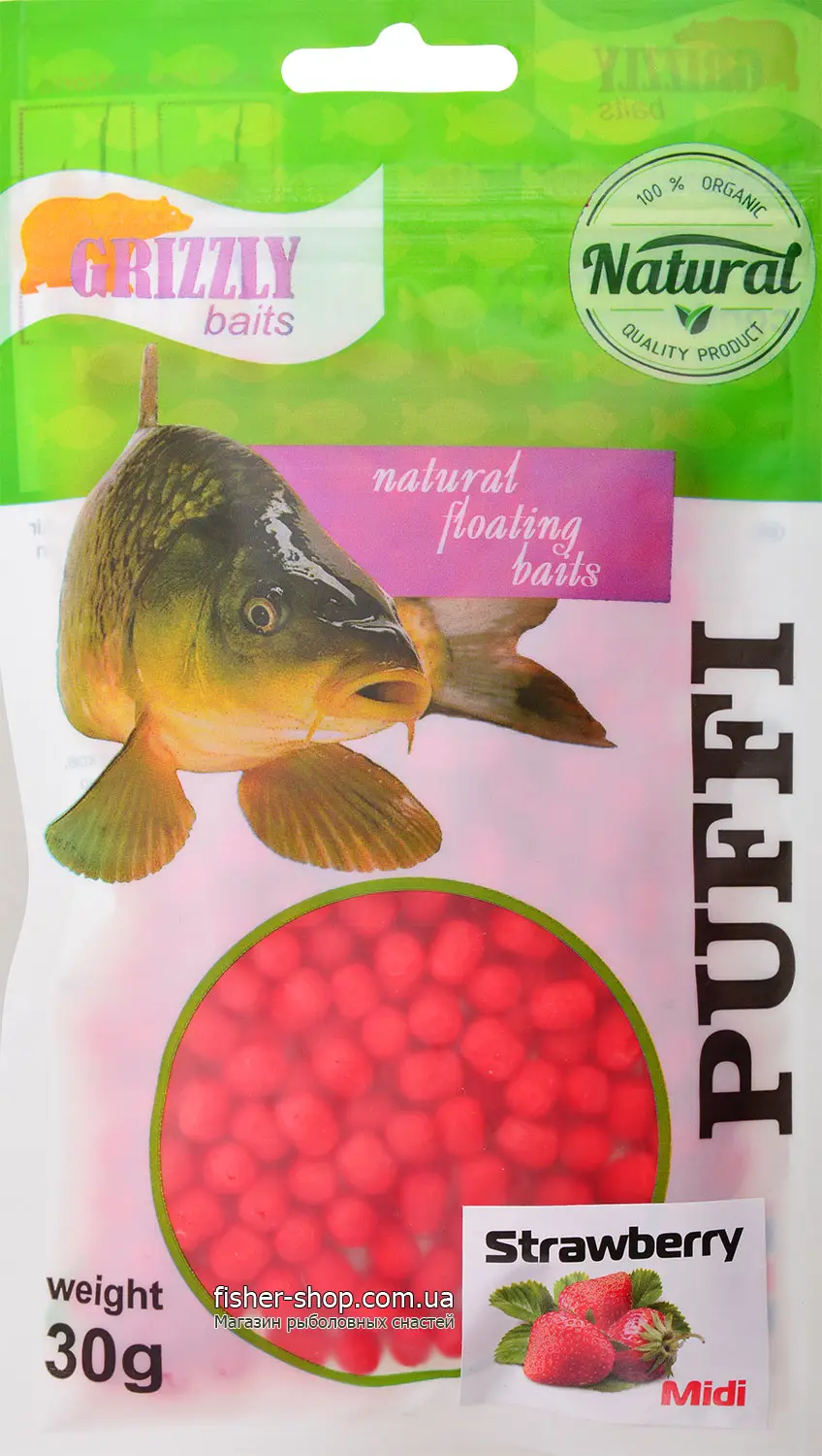 Пуфік Grizzly Puffi Mini 30g Strawberry