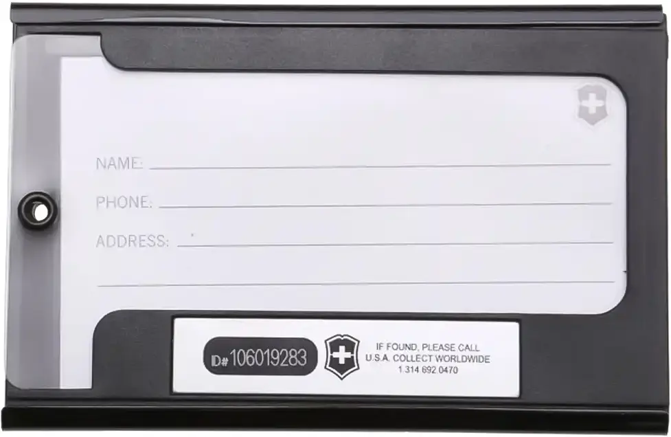 Багажна бирка Victorinox Travel Accessories 4.0 Deluxe Tracking Id Tag Black