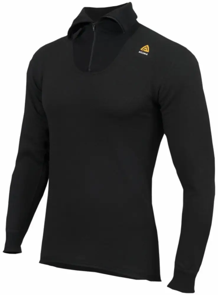 Термокофта Aclima HotWool 230 Polo W/Zip Unisex Jet XL Black