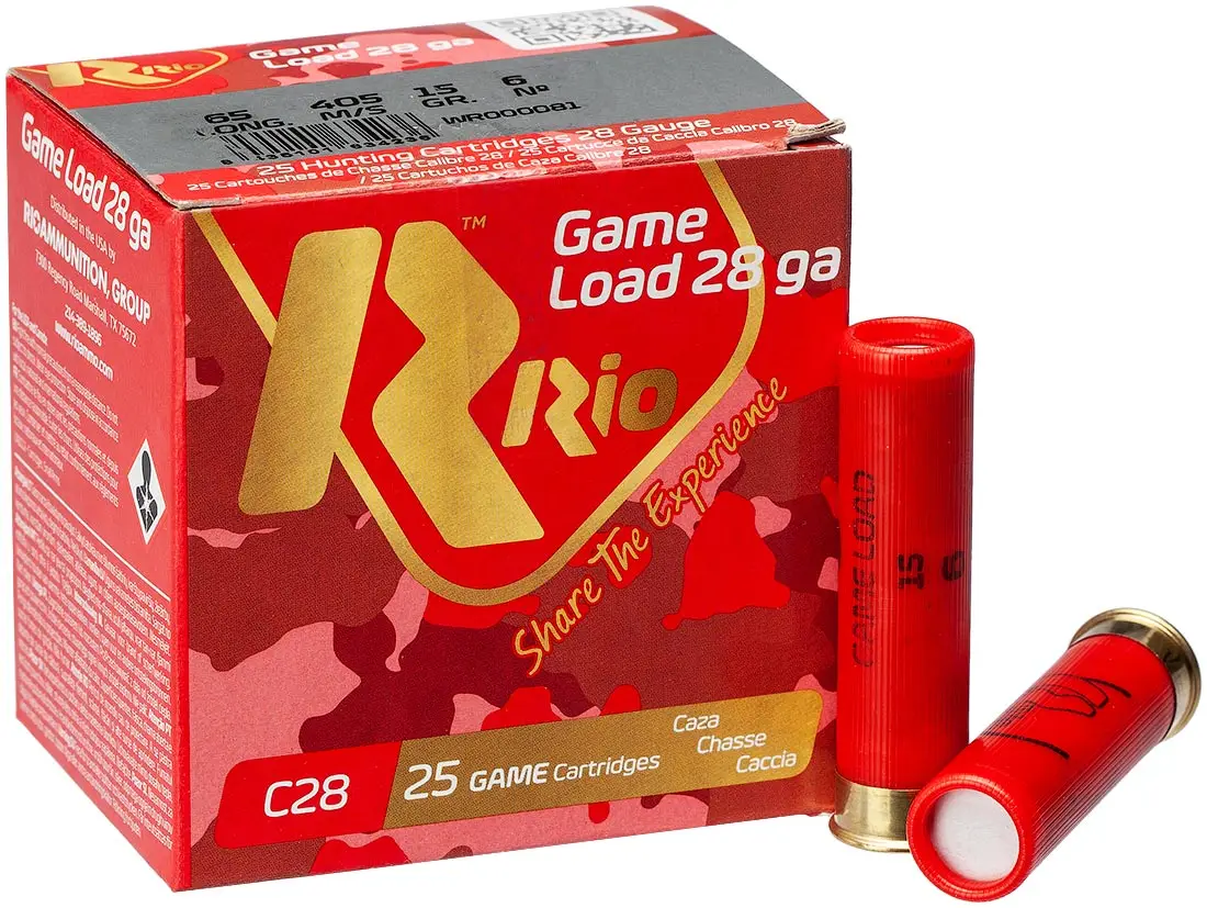Патрон RIO Game Load кал. 28/65 дробь № 6 (2,75 мм) навеска 15 г