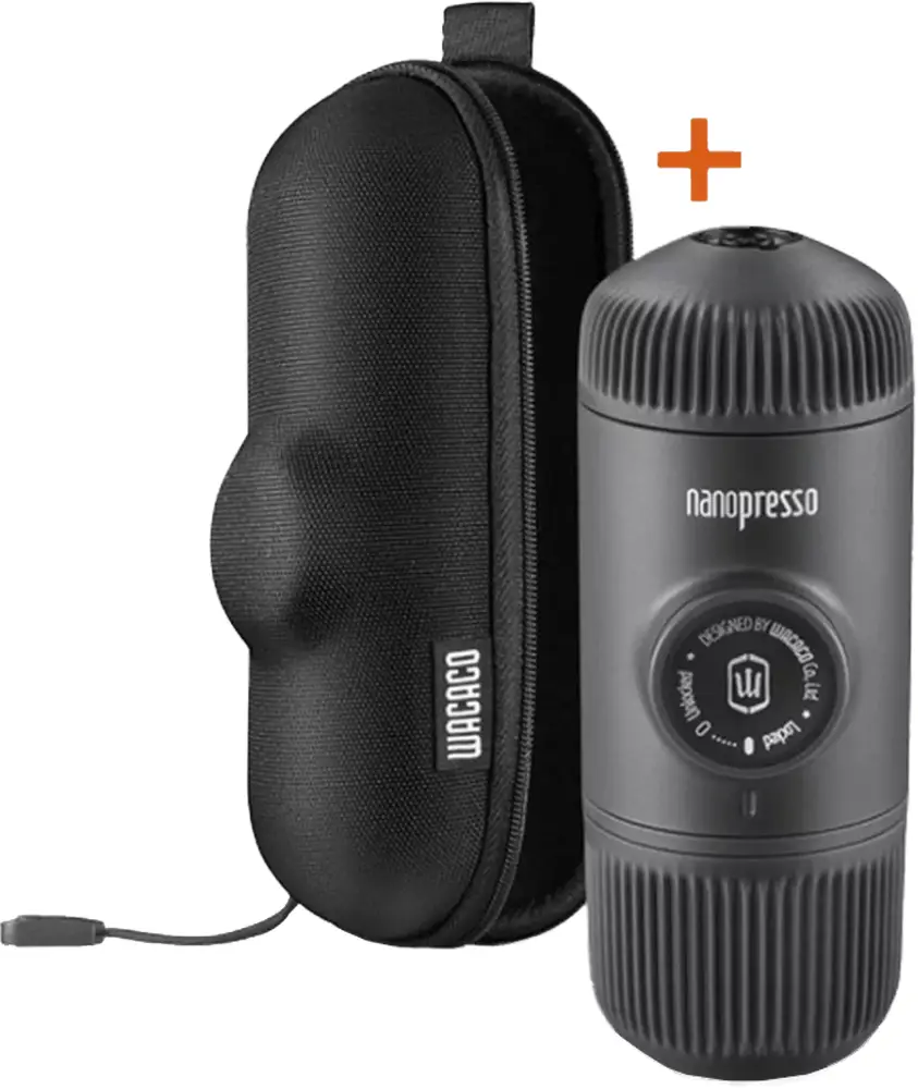 Портативна еспресо-кавоварка Wacaco Nanopresso з чохлом Grey