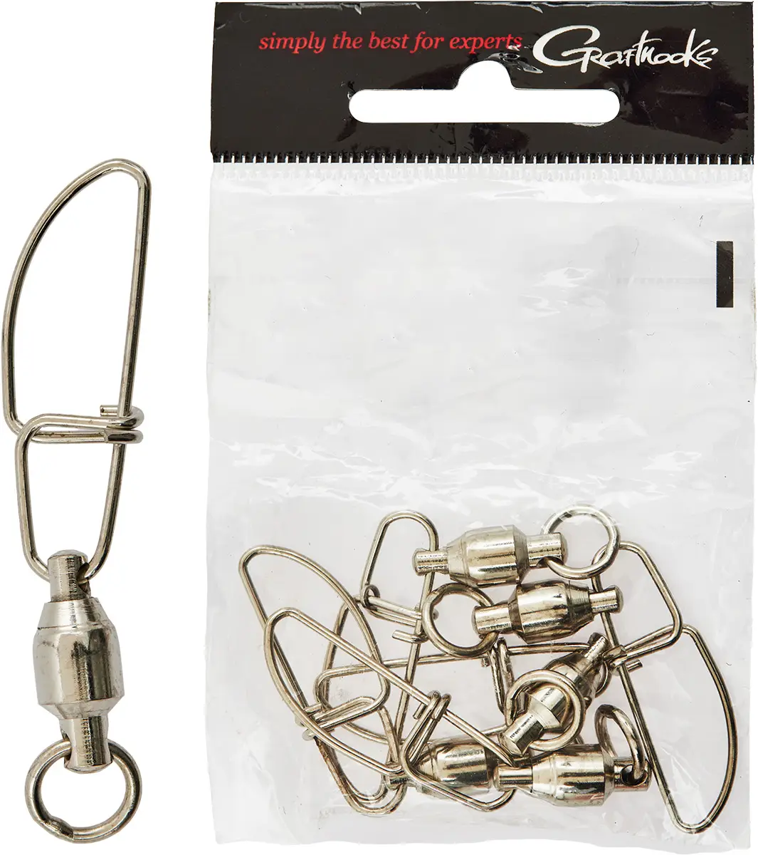 Вертлюжок с застежкой Prohunter Single Rolling BallBearing Swivel With Dual Lock #6 Black Nickel (5 шт/уп)