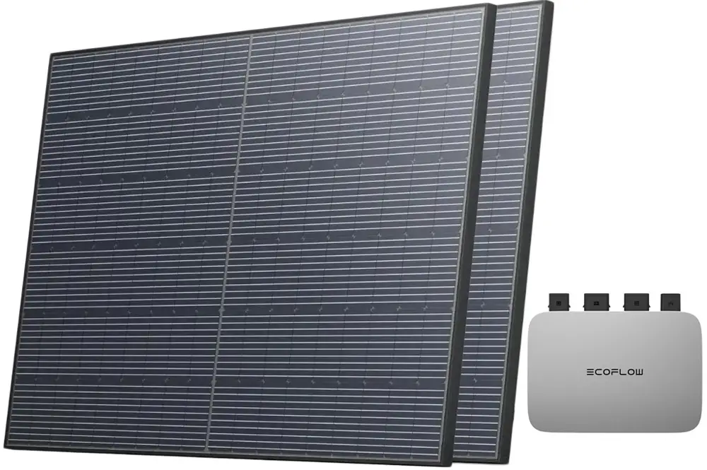 Комплект енергонезалежності EcoFlow PowerStream - мікроінвертор 800W + 2 x 400W стаціонарні сонячні панелі