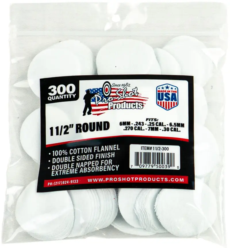 Патч для чищення Pro-Shot кал. 6 мм - .30. Круглий. 300 шт/уп