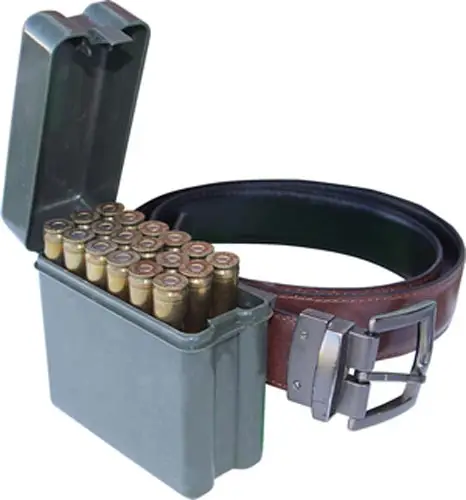 Коробка MTM RL-20 на 20 патронов кал. 6,5x284 Norma; 7mm Rem Mag;  300 Win Mag; 300 Wby Mag и 338 Win Mag. Цвет – камуфляж.