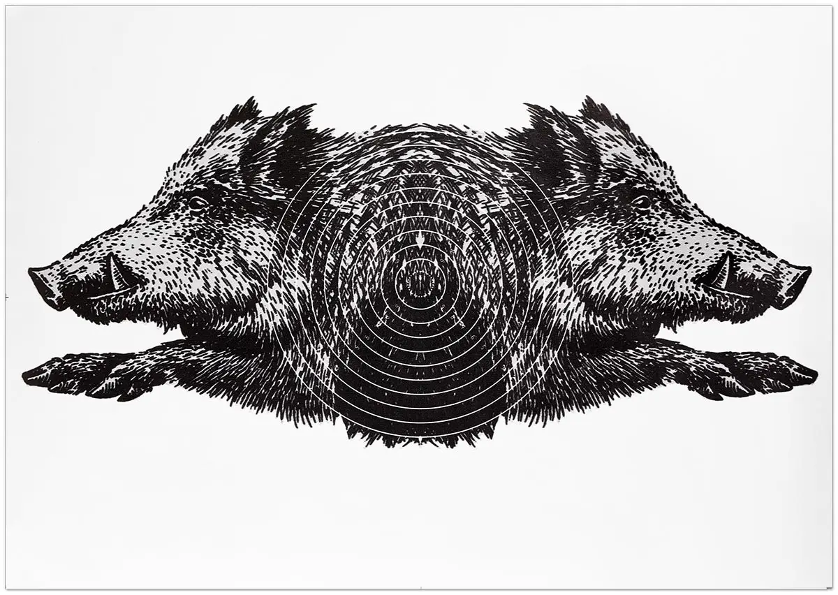Мішень Алебарда паперова "Кабан