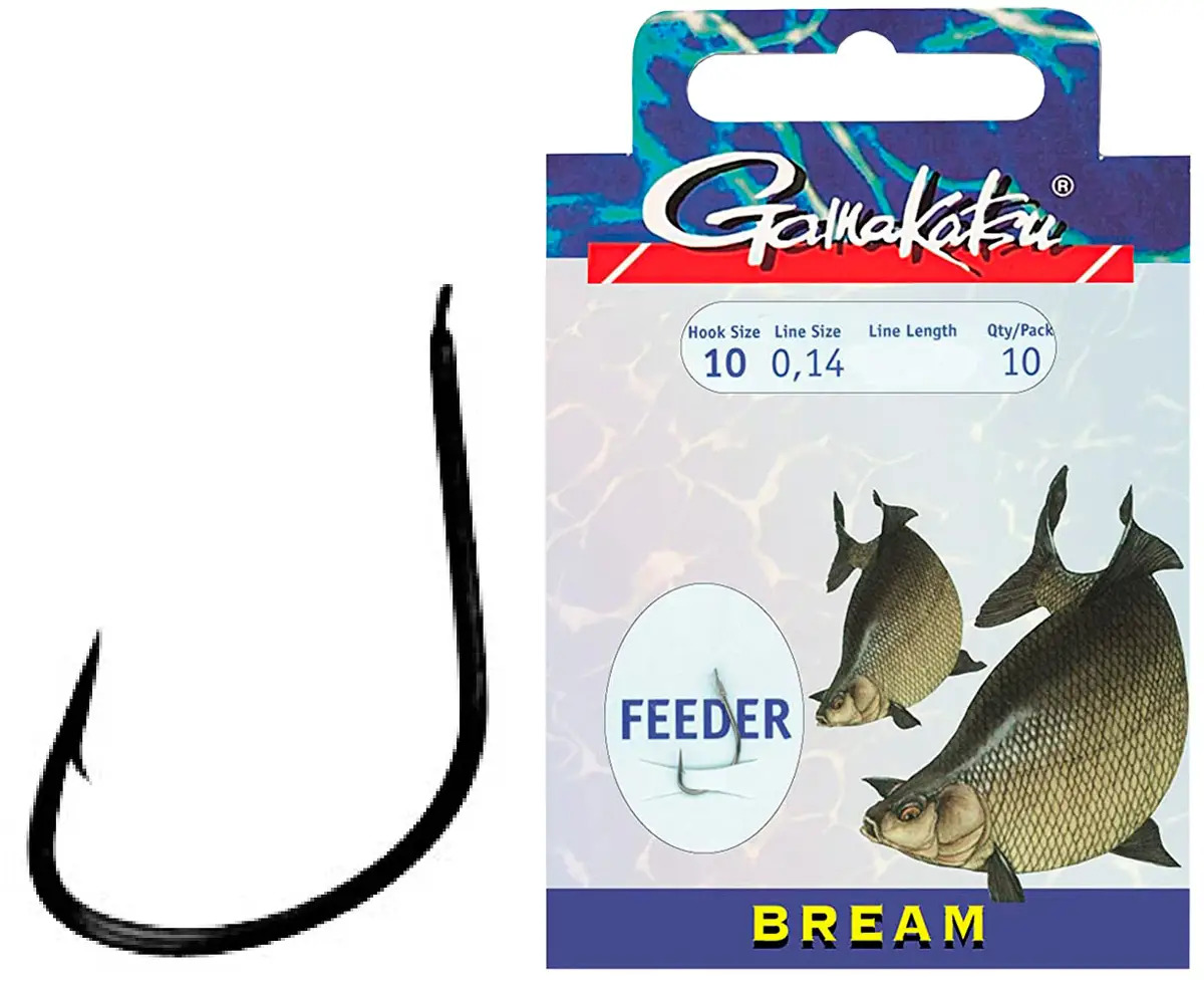 Гачок з повідцем Gamakatsu Bream Feeder 1810B №10 0.14mm 75cm (10шт/уп)