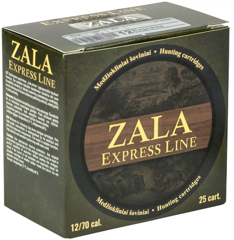 Патрон Zala Arms Express кал. 12/70 дробь № 2/0 (4,5 мм) навеска 36 г
