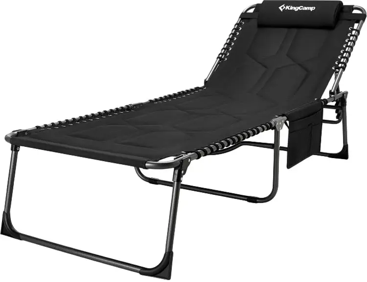 Розкладачка KingCamp Comfort Padded 3-Folding Camping Cot. Black