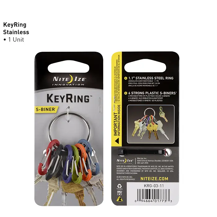 Органайзер для ключей Nite Ize Key Ring кольцо стал.