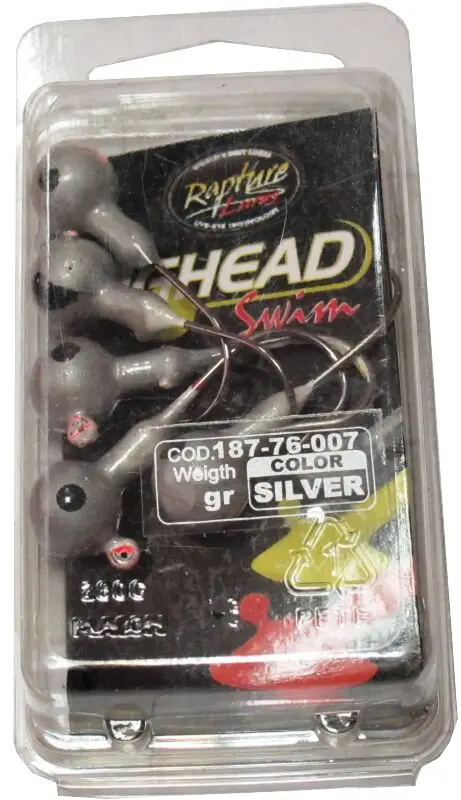 Джиг головка Trabucco Rapture Jighead Swim 5g #1 SLV (5шт/уп)