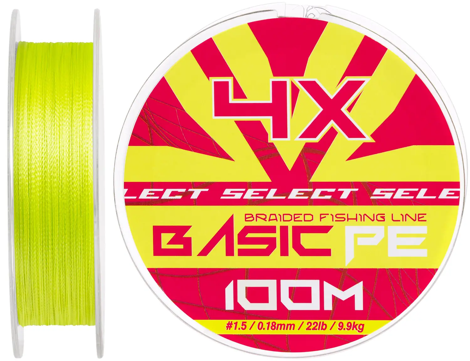 Шнур Select Basic PE Light Green 150m #0.3/0.04mm 5lb/2.5kg