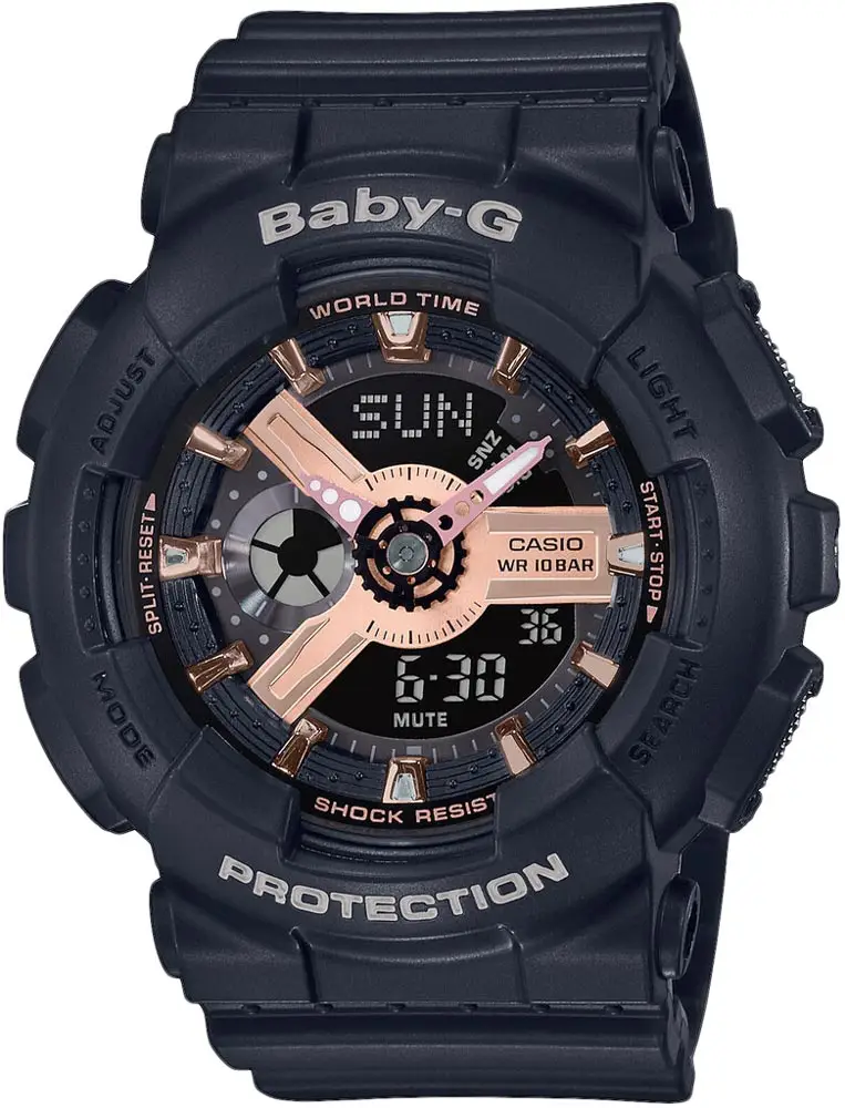 Годинник Casio BA-110RG-1AER Baby-G. Чорний