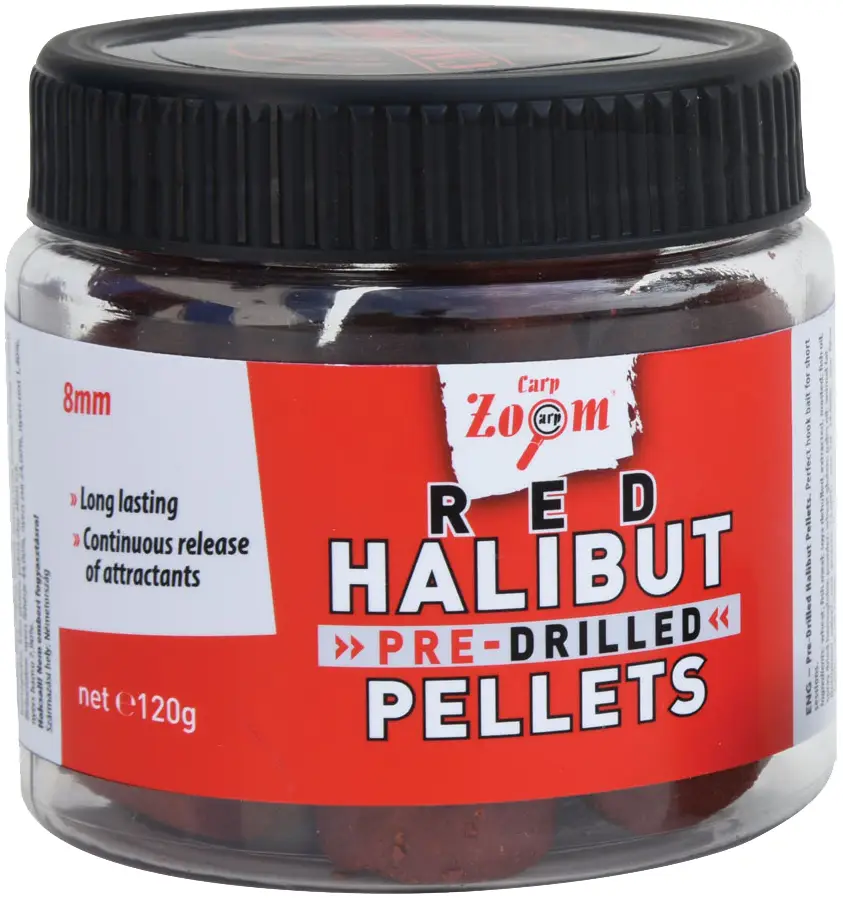Пеллетс CarpZoom Pre-Drilled Red Halibut Pellets 20mm 120g