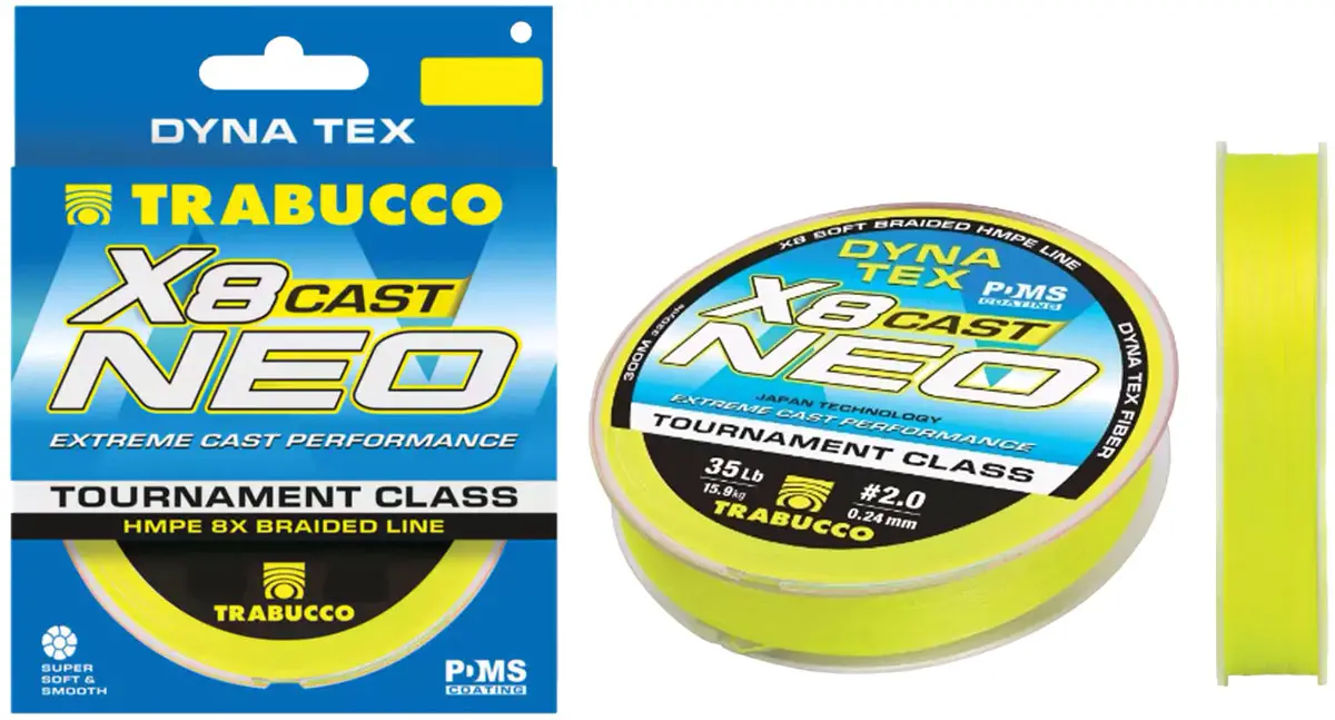 Шнур Trabucco Dyna-Tex X8 Neo Cast 150m (chartreuse) 0.128mm 15lb/5.44kg
