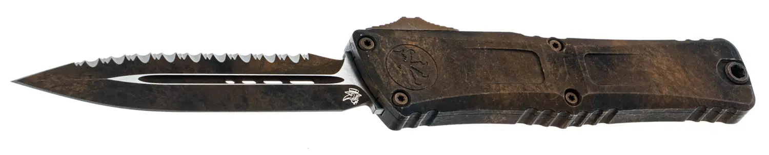 Ніж Microtech Combat Troodon GEN III Double Edge Serrated Signature Series Plague Outbreak