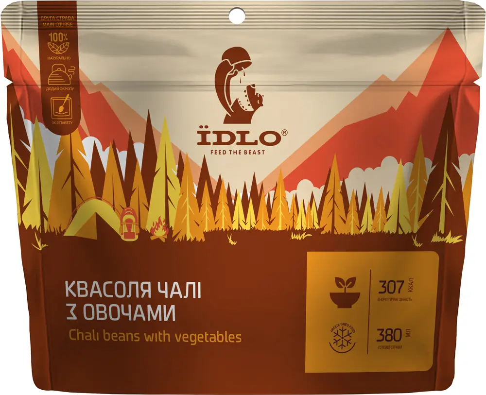 Квасоля Чалі ЇDLO з овочами 80г