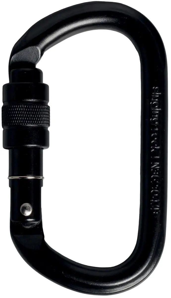 Карабін Singing Rock Steel Oval Carabiner Screw Gate Black