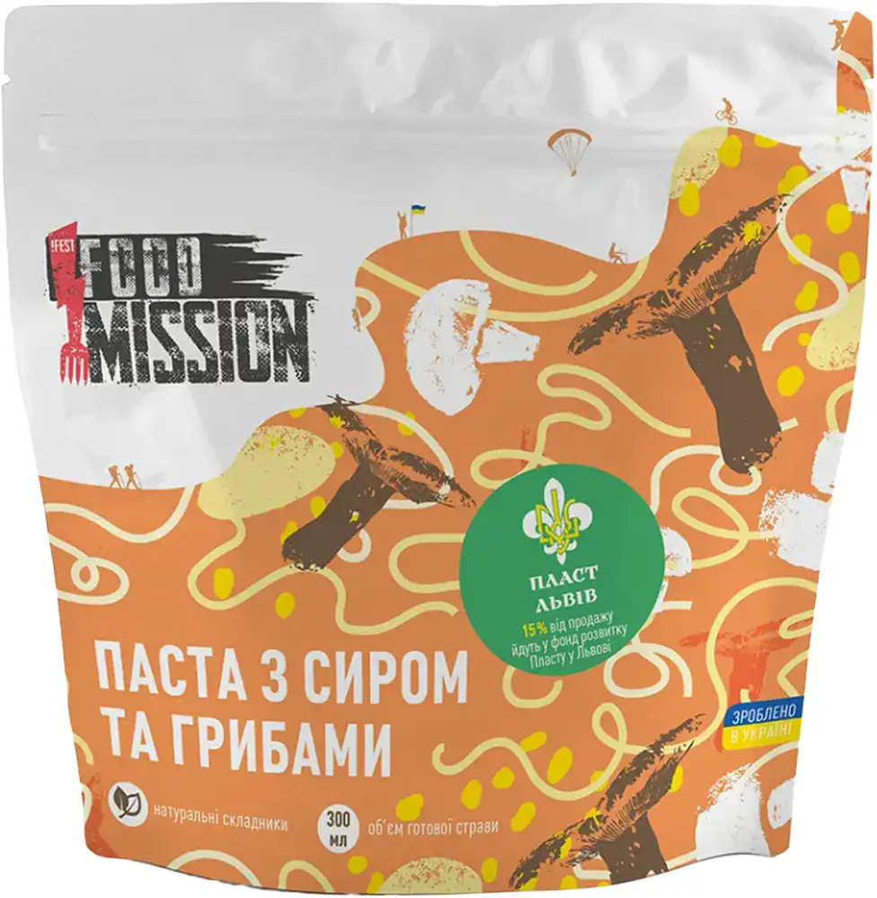 Сушена їжа Food Mission Паста з сиром і грибами